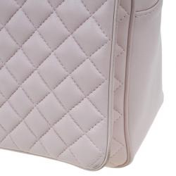 Pre Owned Carolina Herrera Pink Quilted Leather Flap Bag
