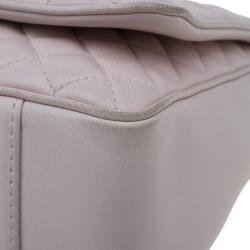 Pre Owned Carolina Herrera Pink Quilted Leather Flap Bag