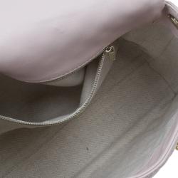 Pre Owned Carolina Herrera Pink Quilted Leather Flap Bag