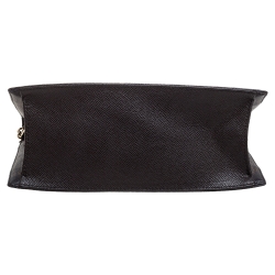 Pre Owned Carolina Herrera Dark Brown Signature Coated Canvas and Leather Carry on Bag