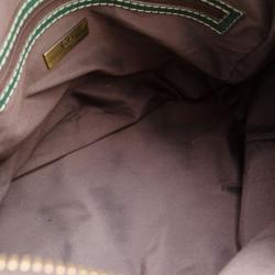 Pre Owned Carolina Herrera Pink Monogram Canvas and Leather Boston