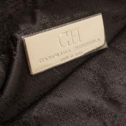 Pre Owned Carolina Herrera Tan Leather Logo CH Crossbody