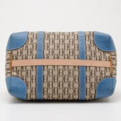 Pre Owned Carolina Herrera Monogram Canvas and Leather Boston
