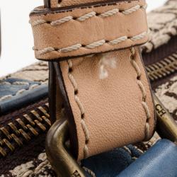 Pre Owned Carolina Herrera Monogram Canvas and Leather Boston