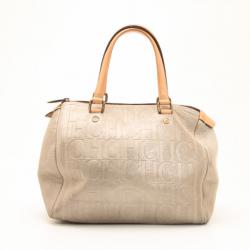 Pre Owned  Carolina Herrera Metallic Andy Boston Bag  