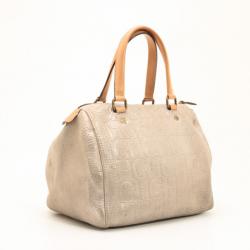 Pre Owned  Carolina Herrera Metallic Andy Boston Bag  