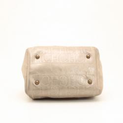 Pre Owned  Carolina Herrera Metallic Andy Boston Bag  