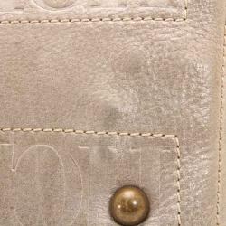 Pre Owned  Carolina Herrera Metallic Andy Boston Bag  