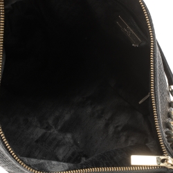 Pre Owned Carolina Herrera Black Leather Tassel Chain Hobo