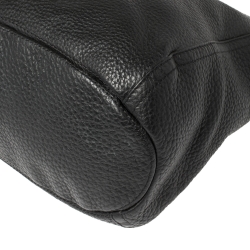 Pre Owned Carolina Herrera Black Leather Tassel Chain Hobo