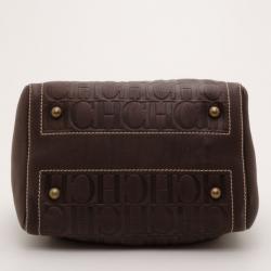 Pre Owned Carolina Herrera Brown Andy Boston Bag