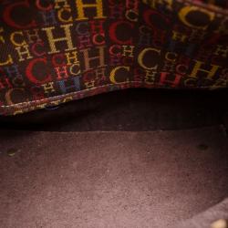 Pre Owned Carolina Herrera Brown Andy Boston Bag