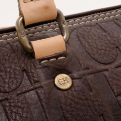 Pre Owned Carolina Herrera Brown Andy Boston Bag
