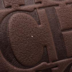 Pre Owned Carolina Herrera Brown Andy Boston Bag