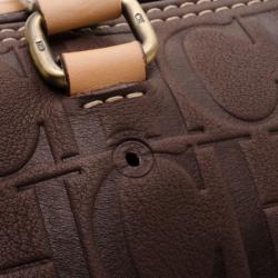 Pre Owned Carolina Herrera Brown Andy Boston Bag