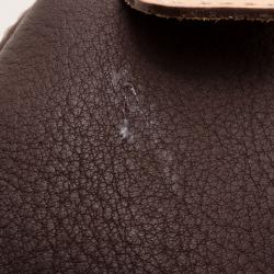 Pre Owned Carolina Herrera Brown Andy Boston Bag