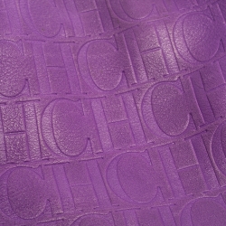 Carolina Herrera Purple Monogram Leather Matryoshka Tote