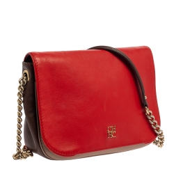 Pre Owned Carolina Herrera Multicolor Leather New Baltazar Flap Shoulder Bag