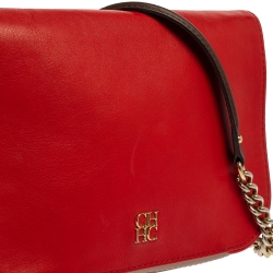 Pre Owned Carolina Herrera Multicolor Leather New Baltazar Flap Shoulder Bag