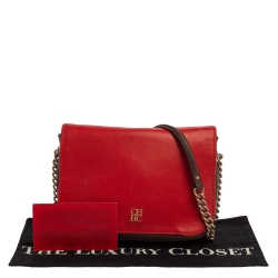 Pre Owned Carolina Herrera Multicolor Leather New Baltazar Flap Shoulder Bag