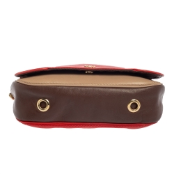 Pre Owned Carolina Herrera Multicolor Leather New Baltazar Flap Shoulder Bag