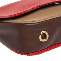 Pre Owned Carolina Herrera Multicolor Leather New Baltazar Flap Shoulder Bag