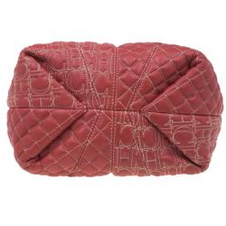Pre Owned Carolina Herrera Red Quilted Leather Tote