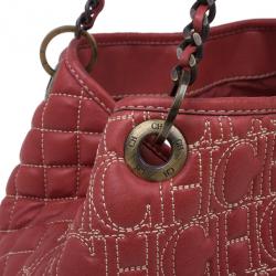 Pre Owned Carolina Herrera Red Quilted Leather Tote