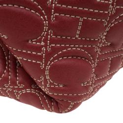 Pre Owned Carolina Herrera Red Quilted Leather Tote