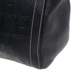 Carolina Herrera Black Leather Andy Boston Bag