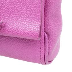 Pre Owned Carolina Herrera Pink Leather Minueto Shoulder Flap Bag