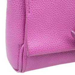 Pre Owned Carolina Herrera Pink Leather Minueto Shoulder Flap Bag