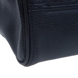 Pre Owned Carolina Herrera Black Leather Minueto Flap Bag