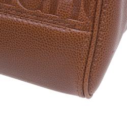 Pre Owned Carolina Herrera Brown Leather Minueto Flap Bag