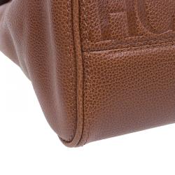 Pre Owned Carolina Herrera Brown Leather Minueto Flap Bag