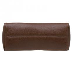 Pre Owned Carolina Herrera Brown Leather Minueto Flap Bag