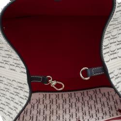 Pre Owned Carolina Herrera Beige Monogram Coated Canvas Shopper Tote