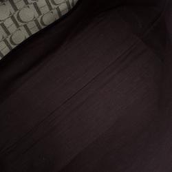 Pre Owned Carolina Herrera Beige Monogram Coated Canvas Shopper Tote