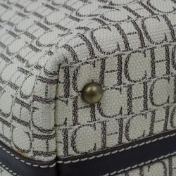 Pre Owned Carolina Herrera Monogram Canvas Shopper Tote