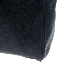 Pre Owned Carolina Herrera Black Leather Tempo Collection Adagio Bag