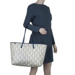 Pre Owned Carolina Herrera Monogram Coated Canvas Shopper Tote