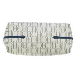 Pre Owned Carolina Herrera Monogram Coated Canvas Shopper Tote