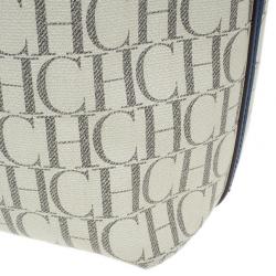 Pre Owned Carolina Herrera Monogram Coated Canvas Shopper Tote