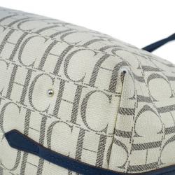 Pre Owned Carolina Herrera Monogram Coated Canvas Shopper Tote