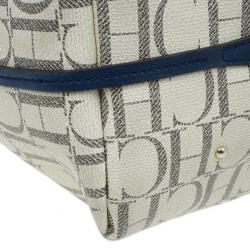 Pre Owned Carolina Herrera Monogram Coated Canvas Shopper Tote