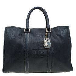 Pre Owned Carolina Herrera Black Leather Matteo Satchel
