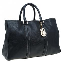 Pre Owned Carolina Herrera Black Leather Matteo Satchel