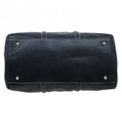 Pre Owned Carolina Herrera Black Leather Matteo Satchel