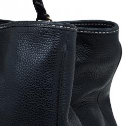 Pre Owned Carolina Herrera Black Leather Matteo Satchel