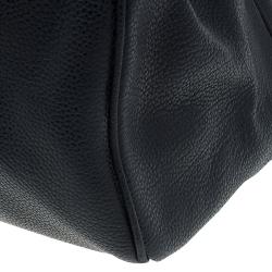 Pre Owned Carolina Herrera Black Leather Matteo Satchel